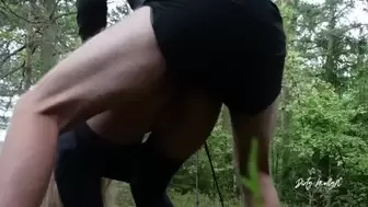 Slutty Molly liking anal fucking in the forest.
