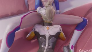 Mercy Screwed In The Rear-end While Eating Out D.Va