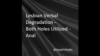 Lesbo Dirtytalk Degradation Audio - Both holes utilized - ANAL [F4F]