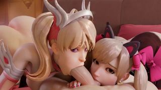 3D Compilations: Overwatch Dva Oral sex Missionary Widowmaker Ashe Anal Fuck Uncensored Asian cartoon