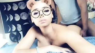 Beautiful Lightskin Ebony Teen Fucked on Snapchat