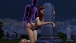 She goes to the cemetery for 1 last fuck with her bf