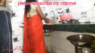 Naukarani ko malik ne kichen me choda, owner fuck his made in kitchen