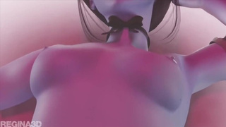 Widowmaker Getting Her Tight Purple Hole Banged By Hard Schlong