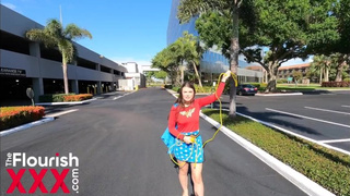 Wonder Woman catches her Cheating Husband and gets creampied - Anastasia Rose
