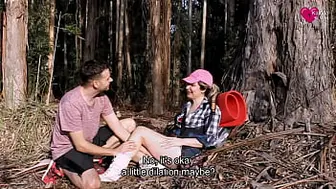 Self Perspective Anal Tourist breaks his leg in the forest 100% Homemade
