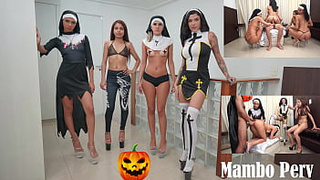 Halloween Perv Nuns squad : four perv nuns sex ritual & reverse sex-party (Anal, nuns, blasphemy, 1guy on four hoes, demon chick, gapes, ATM,ATOGM) OB230