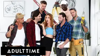ADULT TIME - Kendra Cole's Gets GANGBANGED By Construction Workers! AIRTIGHT TP AND HARD-CORE DP!