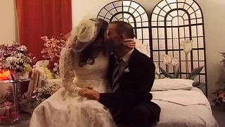 Charming French bride getting her butthole destroyed on her wedding night