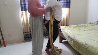 A handsome Saudi Slut is poked by the hotel manager with hands tied - anal fuck & Sperm