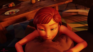 The Queen's Hidden - Anna Frozen 3D Anal Animation