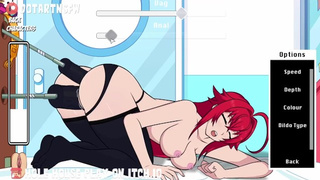 Rias Gremory Double Dildo Sex Machine Moaning Cums - Hole House