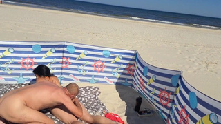 Horny stepsister rammed by the sea, we were not alone. Holiday fuck Laluna-Love