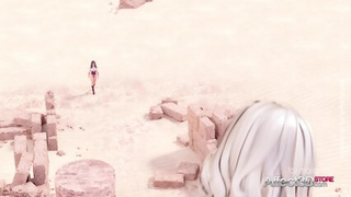 Gigantic Breasts Superhero Futa Babes Having Sex In Desert In A 3d Animation - Blonde Angel