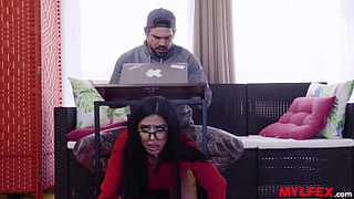 Mylfex - Alluring Spanish Milf Confronted by Man of the House