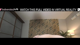 Solo blonde Crystal White loves anal masturbate in VR.