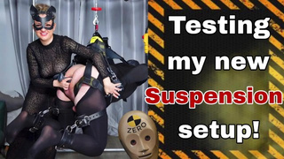 Training Zero Femdom Suspension Bondage Demo! Predicament Submissive Humiliation Real Home-made MILF