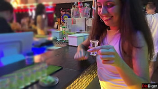 Picked up an escort near a nightclub and offered hard sex for money - Anal and Facial on face