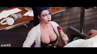 K/DA Kai'Sa Blowing your Gigantic Meat for Exam Answers [League of Legends] [3D Anime] [Bj] [Anal]