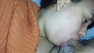 deep throat of the girl, goes all the way, drooling and swallowing hard