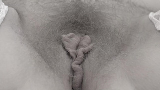 I fuck my hairy twat and butt with a humongous dildo until cums