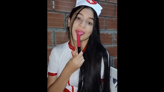 18-YEAR-COUGAR NURSE SHOWS HER RICH BOOBIES AND HER RICH SNATCH