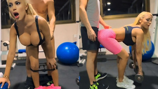 Watch me seduce my Personal trainer and swallow all his Spunk Lana Myers ‍