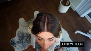 Kinky youngster stepdaughter takes stepdad's chunky dong in her tight anus - Chanel Camryn