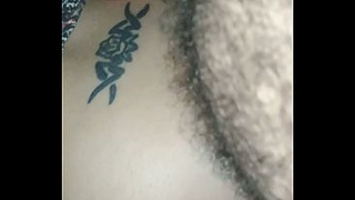 Blonde, nasty married woman getting it in the behind on all fours.