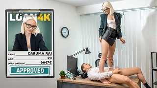 LOAN4K. Amateurs office sex with a dirty cheater and a loan manager