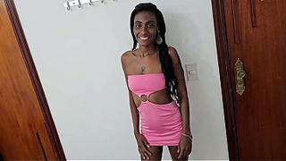 African MILF Flor, for the first time without her mask, enjoyed giving anal sex to Jr Doidera.