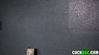 Dark contractors anal bang wifey, while cuck-old man watches