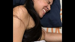 Fucking both her holes without mercy and anal cream pie