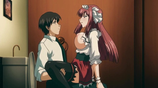 Gigantic Boobed Red-head Likes To Netorare Her BF With Her Boss