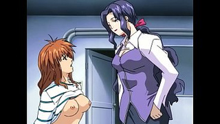 Anime nurse gets both holes sexed