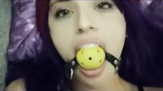 Beautiful EMO Girl with a Ball Gag Tied up and Fucked