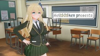 3D Anime (Haganai) Sena Kashiwazaki "sex in School."