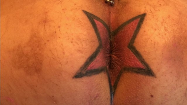 Butt-hole Star Tattoo | Anal Porn Video