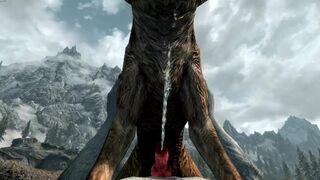 Fox Dude- Animated Furry Yiff between a Fox and an Anthro Wolf in Skyrim