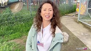 GERMAN SCOUT - ANAL DEFLORATION SEX FOR CURLY HAIR YOUNGSTER JULIA BACH AT PICKUP CASTING