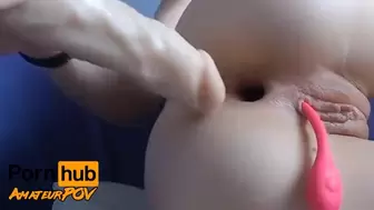 Youngster Anal Gape with Dildo SELF PERSPECTIVE