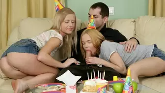 Happy Birthday! as a Present you may Fuck 2 Thin Blonde Teenie