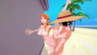 ATTRACTIVE FOURSOME WITH NAMI AND ROBIN - 1 PIECE PORN