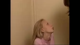 Long-haired stud rides a blond youngster